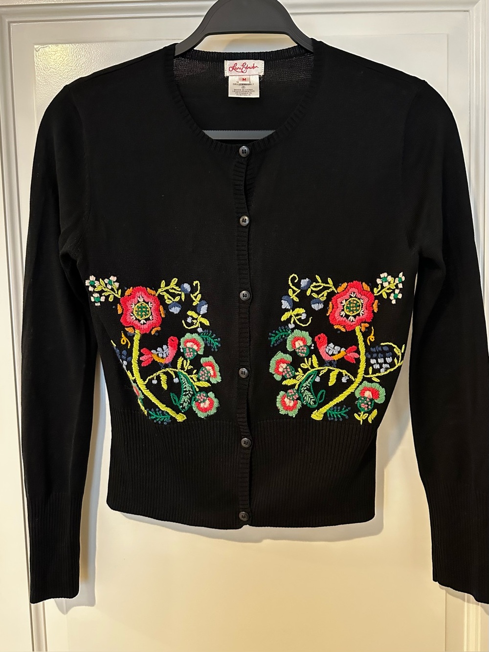 STUNNING Leona Edmiston cropped embroidered cardigan Size M